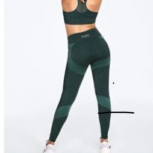 Victoria's Secret VS PINK Seamless Leggings High Rise Green Sz M
